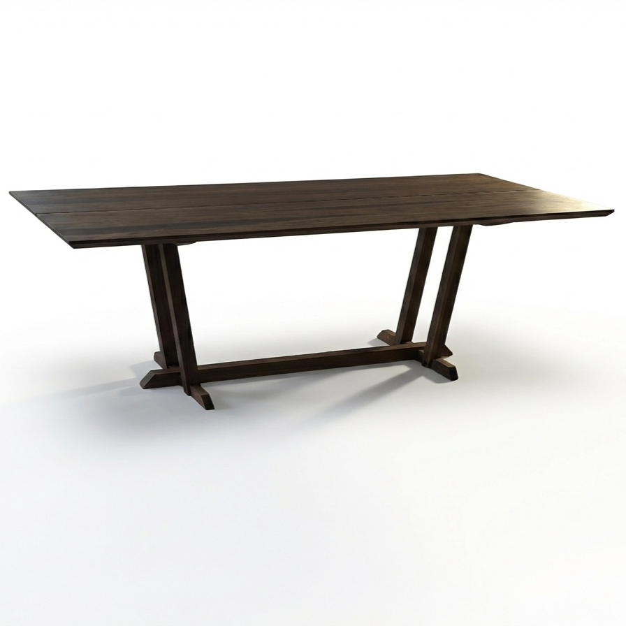 Table de réception en noyer noir massif